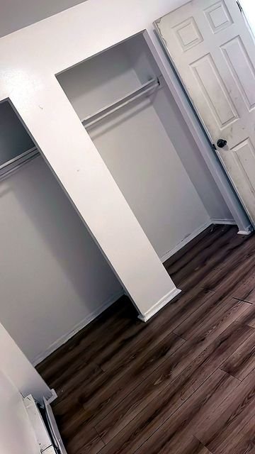 1 Bedroom Apartment at Allen House #105, Cleveland OH — Interior view of a closet with shelving.